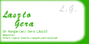 laszlo gera business card
