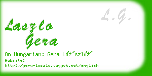 laszlo gera business card